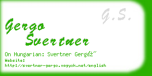 gergo svertner business card